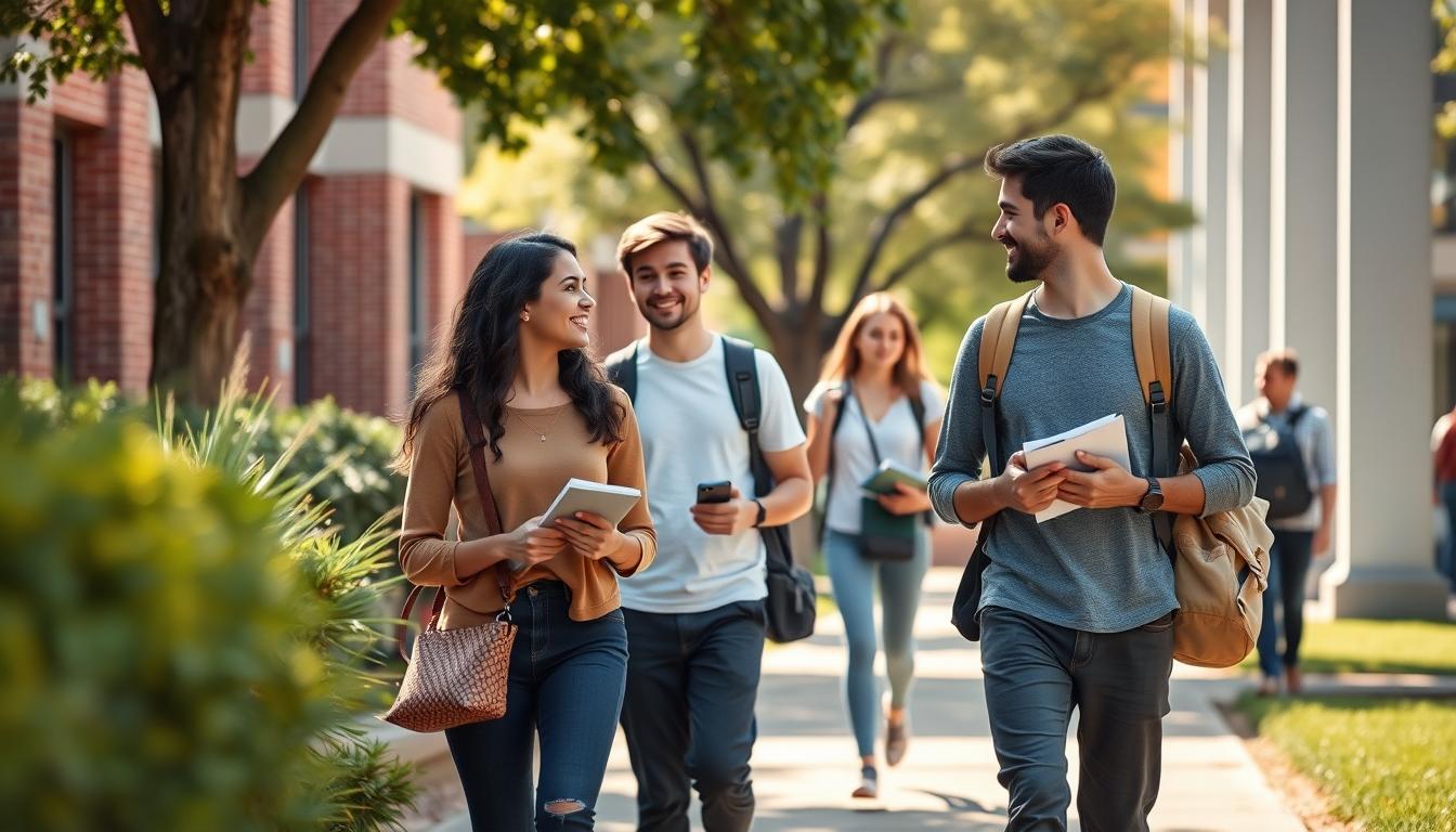 Modern university campus for students